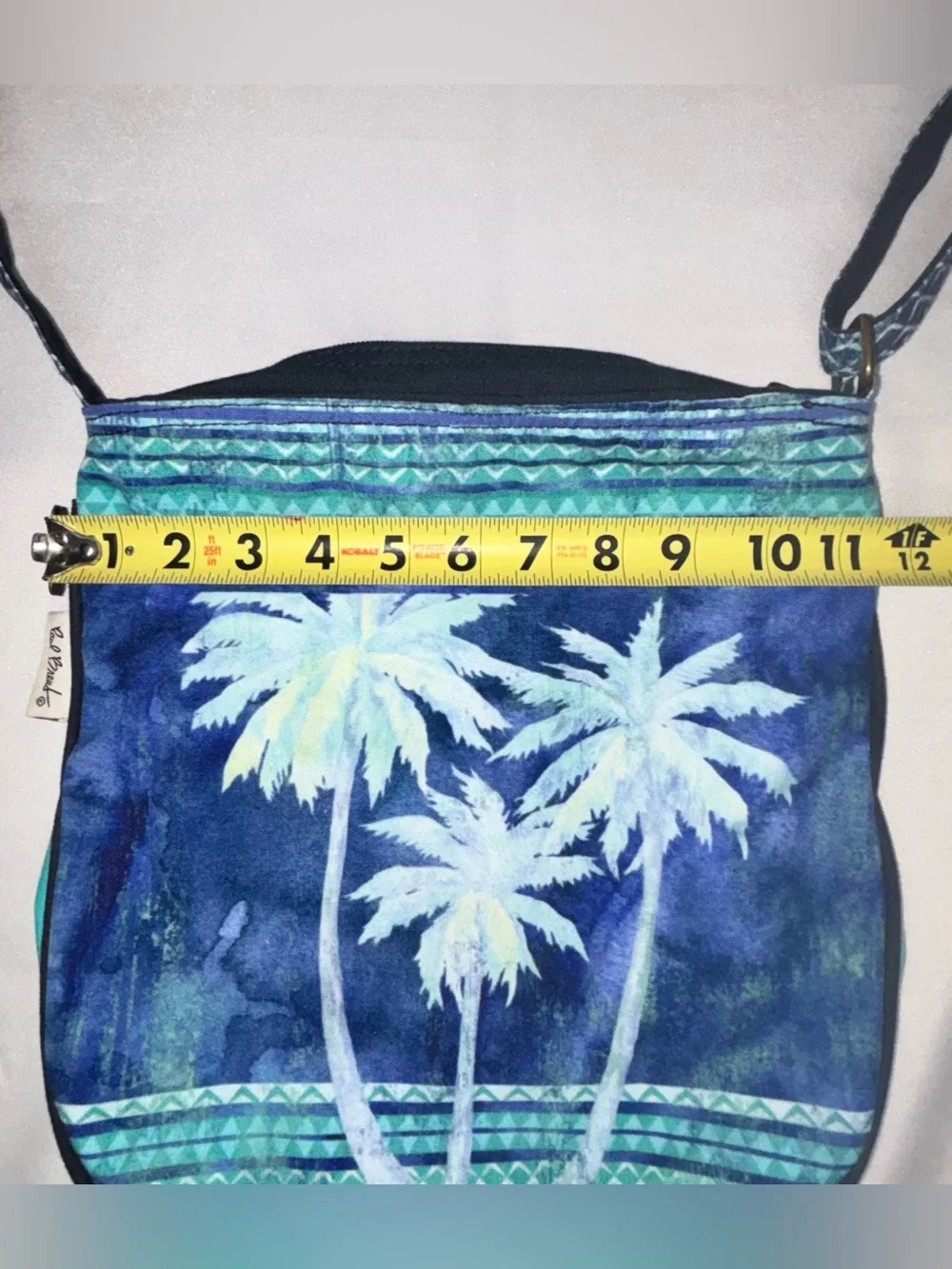 Paul Brent Y2K Coastal Palm Tree Canvas Crossbody Bag Boho Coastal Grandma Beach